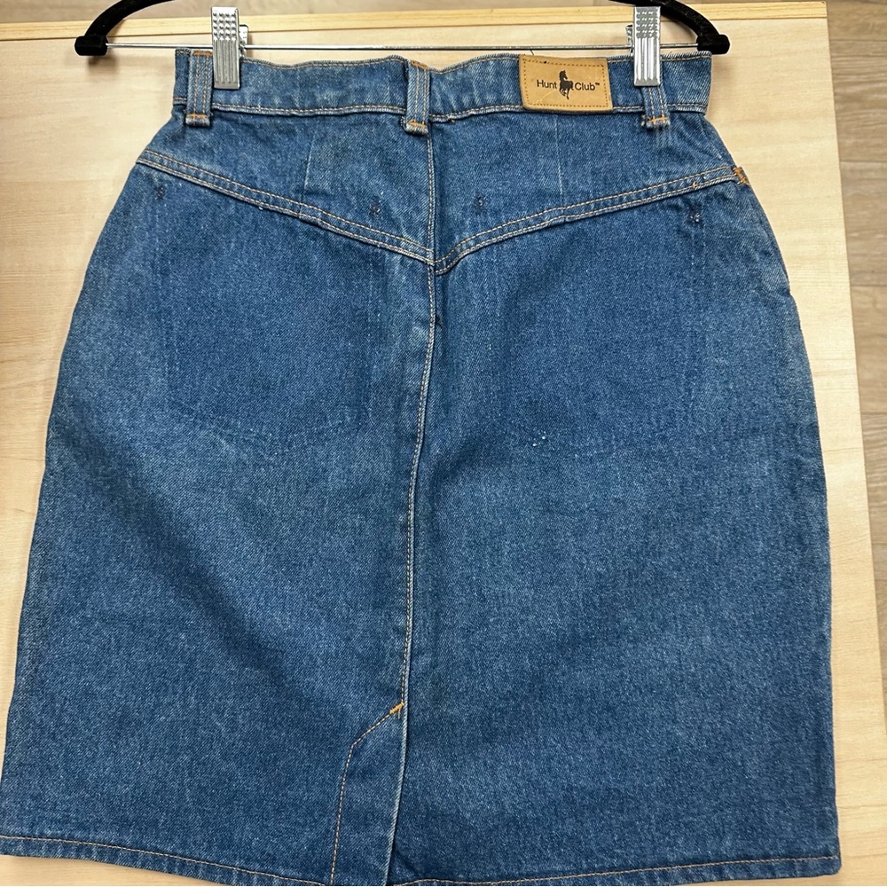 Vintage Hunt Club Denim Blue Pencil Skirt - Picture 2 of 8